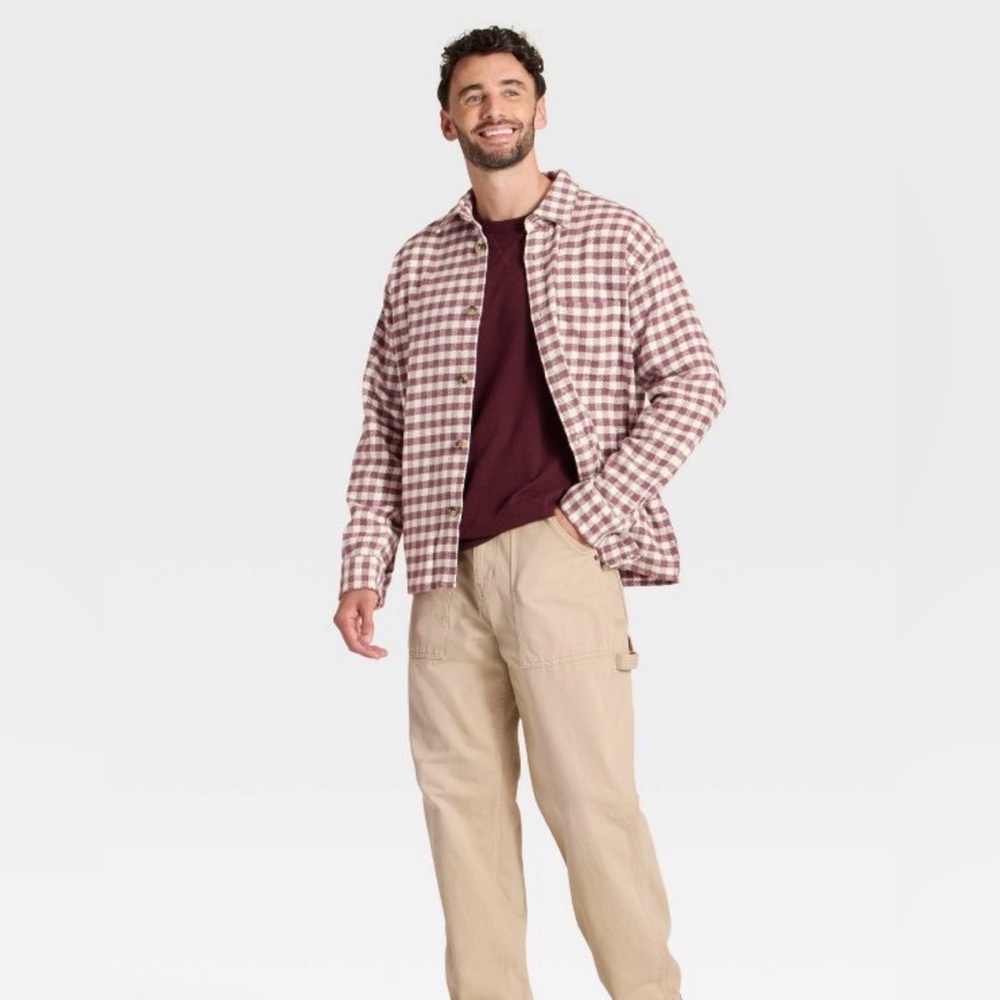 Men's Vintage  Heavy Weight Flannel Long Sleeve Shirt  Jacket- Goodfellow